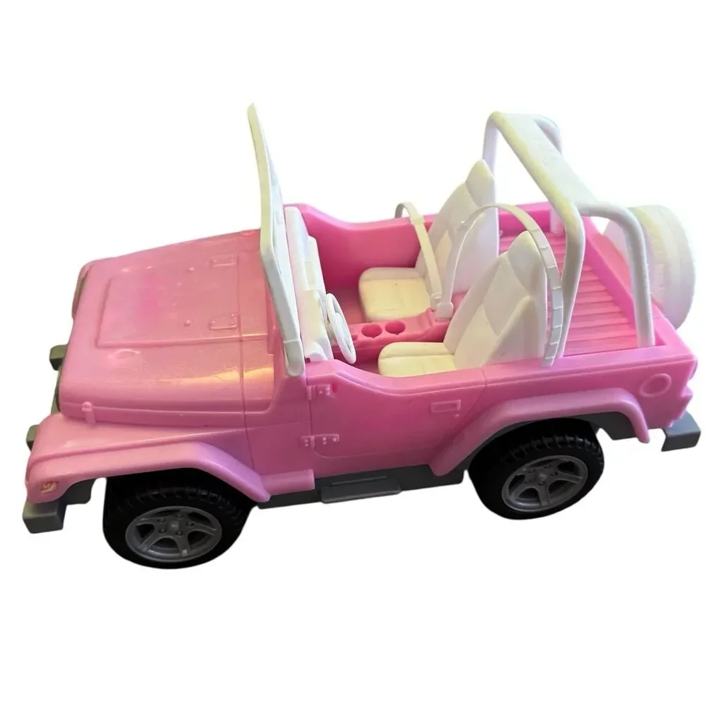 Vintage Barbie Pink Jeep‎ 2012 Mattel Beach Safari Cruiser Plastic